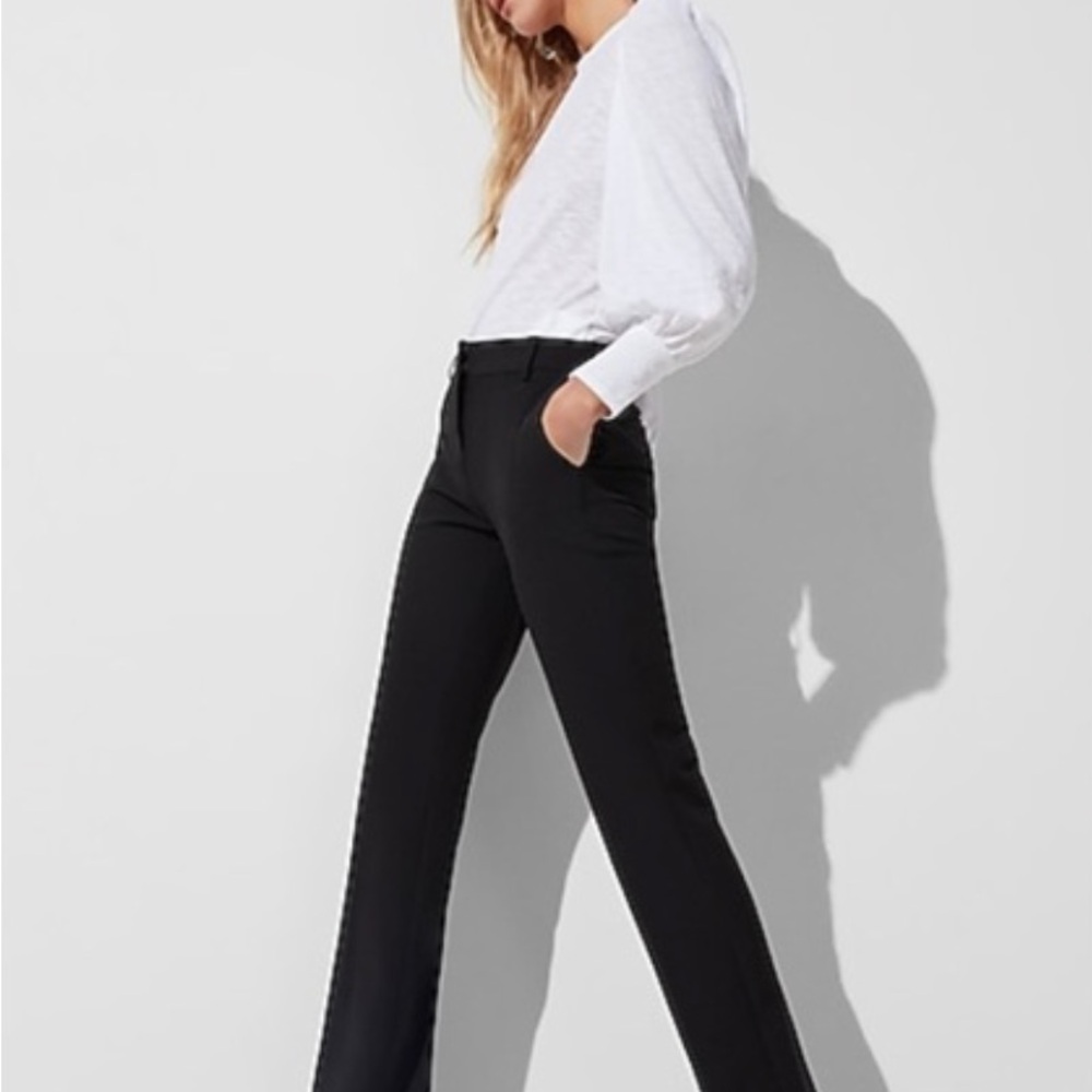 Express Black Columnist Pants 4r - image 1